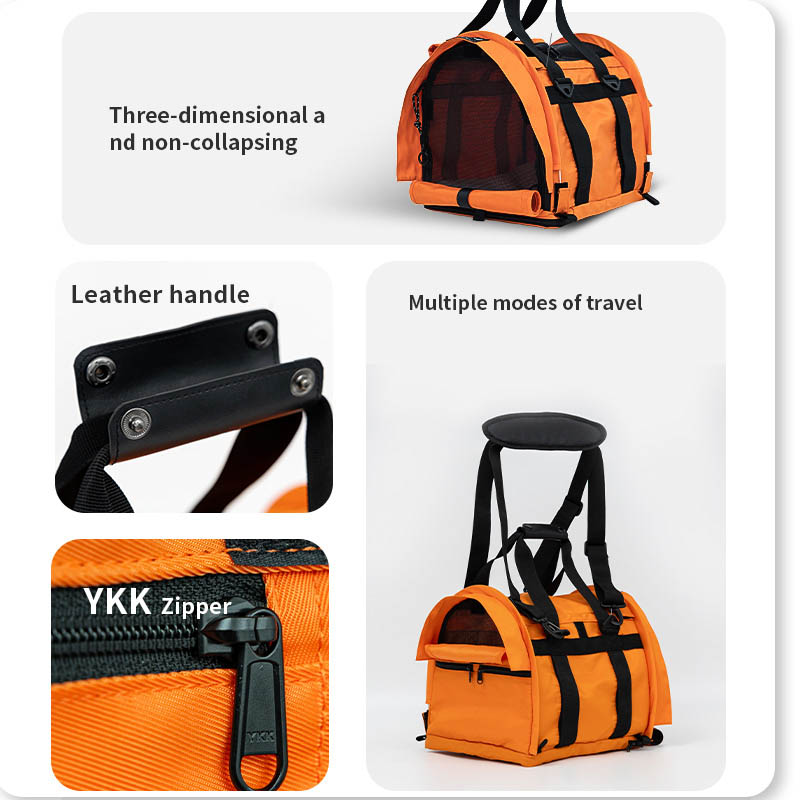 Cat Bag, Portable And Large Capacity, Cross-Body, Foldable, Anti-Stress Pet Cat And Dog Backpack, Breathable Bag