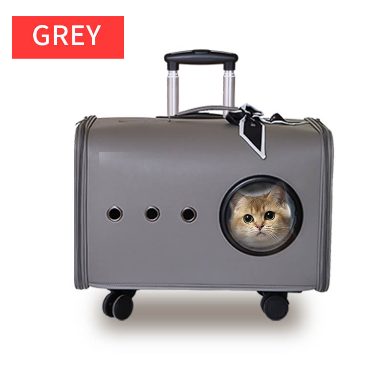 Cat Travel Trolley Case, Pet Trolley Bag, Dog And Cat Travel Portable Trolley Bag, High-End Cat Travel Car