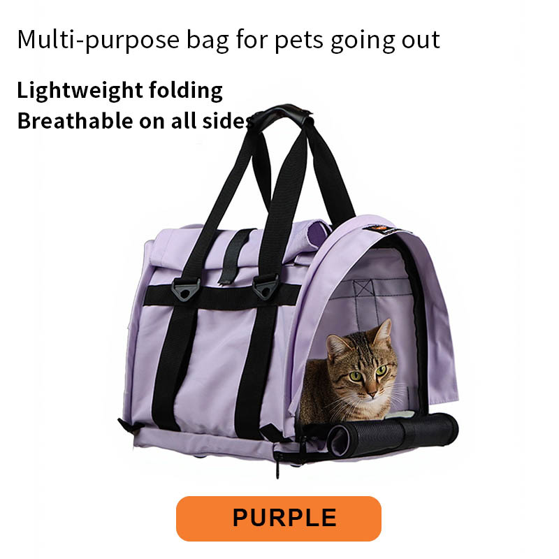 Cat Bag, Portable And Large Capacity, Cross-Body, Foldable, Anti-Stress Pet Cat And Dog Backpack, Breathable Bag