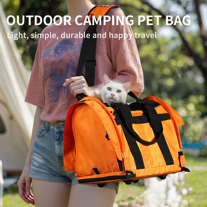 Cat Bag, Portable And Large Capacity, Cross-Body, Foldable, Anti-Stress Pet Cat And Dog Backpack, Breathable Bag