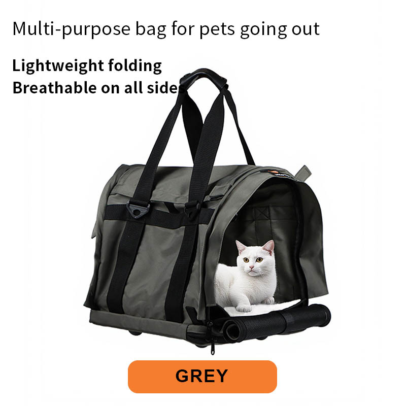 Cat Bag, Portable And Large Capacity, Cross-Body, Foldable, Anti-Stress Pet Cat And Dog Backpack, Breathable Bag
