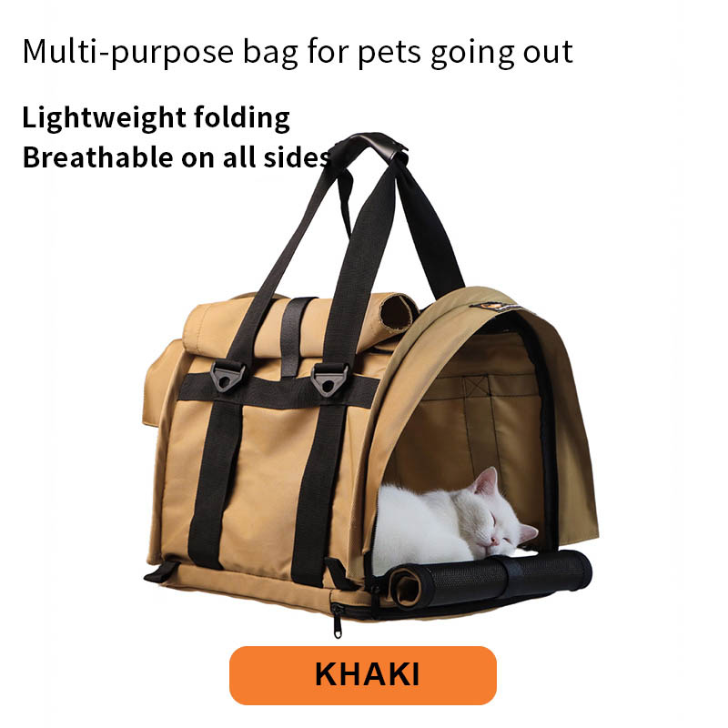 Cat Bag, Portable And Large Capacity, Cross-Body, Foldable, Anti-Stress Pet Cat And Dog Backpack, Breathable Bag