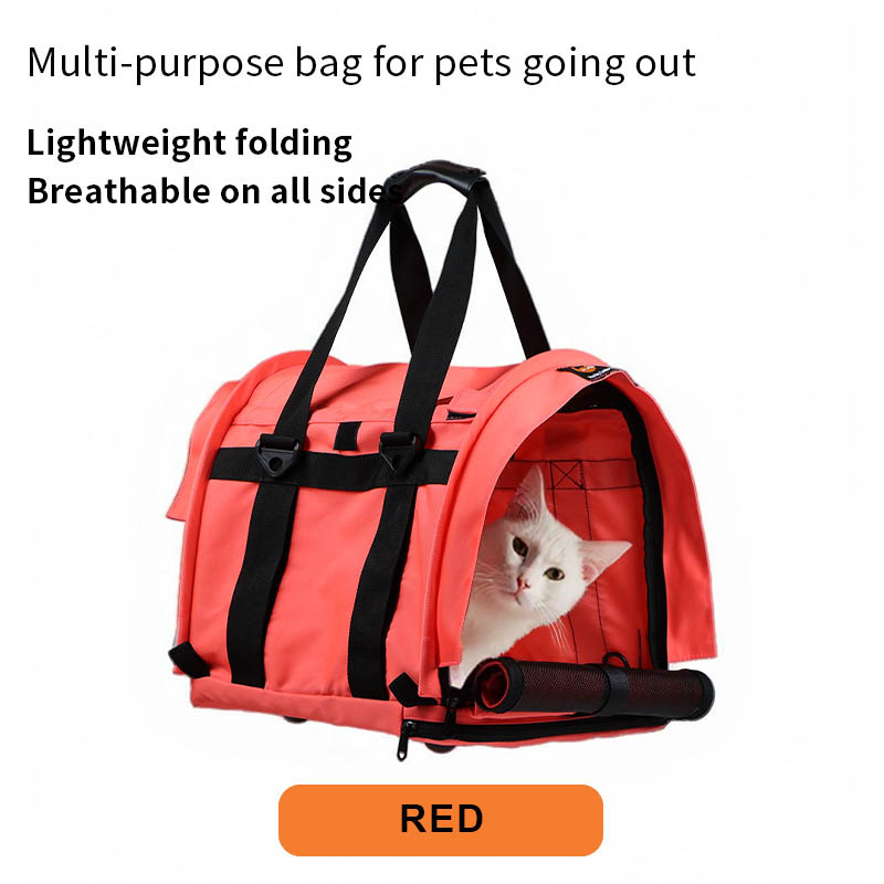 Cat Bag, Portable And Large Capacity, Cross-Body, Foldable, Anti-Stress Pet Cat And Dog Backpack, Breathable Bag