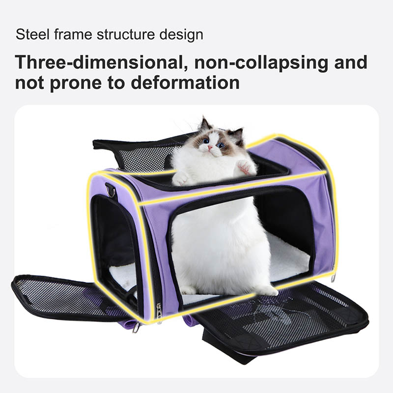 How do cat bags reduce the burden of long-term carrying?