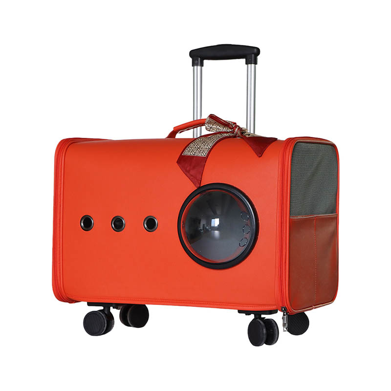 Does the cat travel trolley case have a stable, rigid structure?